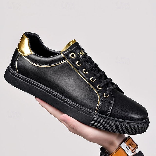 Casual Men's Walking Split Sneakers Leather Comfortable