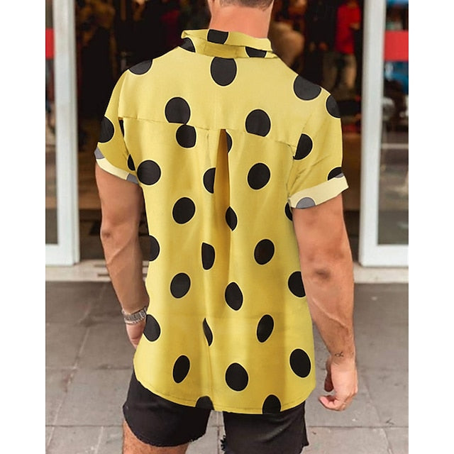 Summer Casual Men's Up Shirt Beach Button