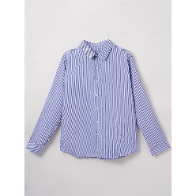 Casual Striped Shirt Summer Men's Button