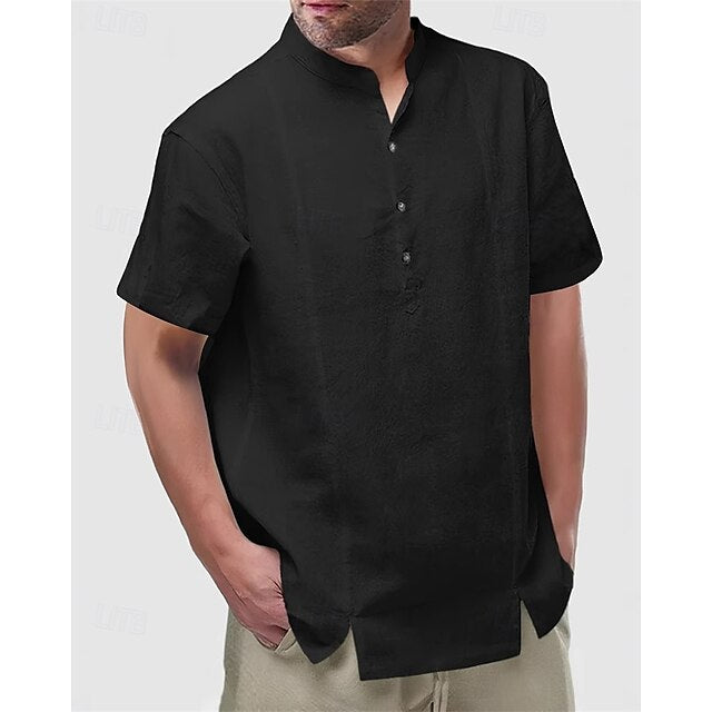 Men's Shirt Popover Beach Summer Casual