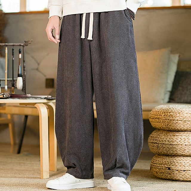 Corduroy Casual Pocket Men's Trousers Pants