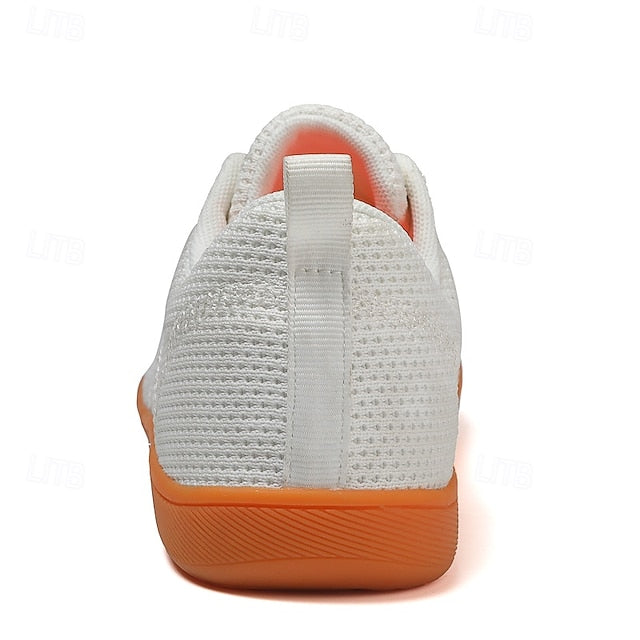 Sneakers Orange Bright Sole Men's – with Knit White