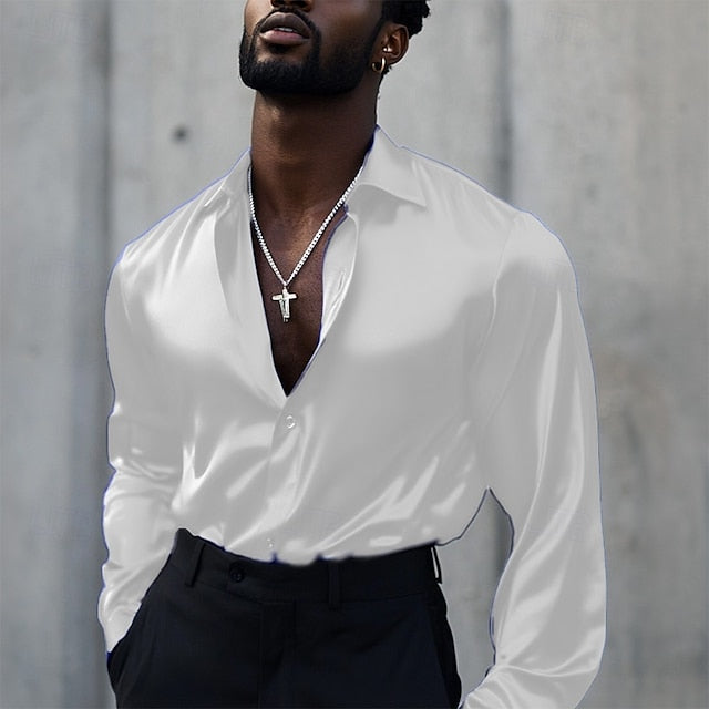 Beach Shirt Summer Casual Up Men's Button