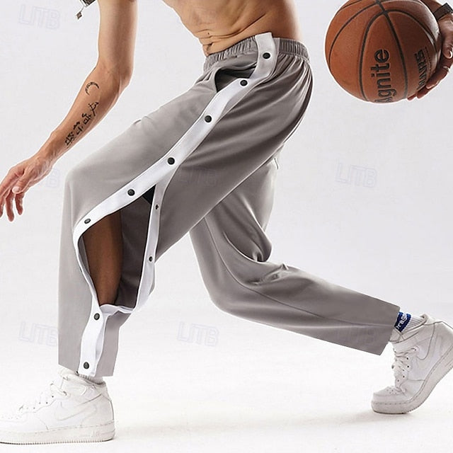 Split Sweatpants Away Pants Men's Basketball Snap High Tear