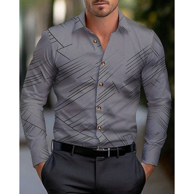 Light Beach Shirt Up Button Casual Men's