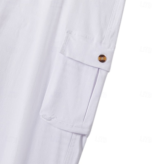 Casual Men's Cargo Chinos Pants Trousers Summer