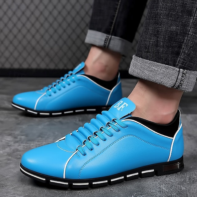 Faux Red Stylish Casual Leather – Sneakers Men's