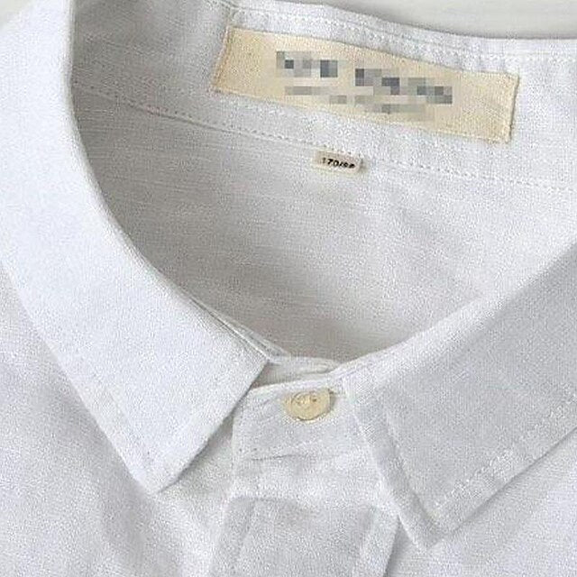 Shirt Casual Cotton Men's Linen