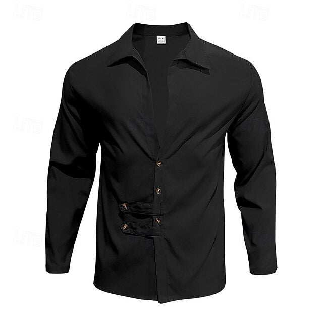 Casual Beach Men's Summer Black Shirt
