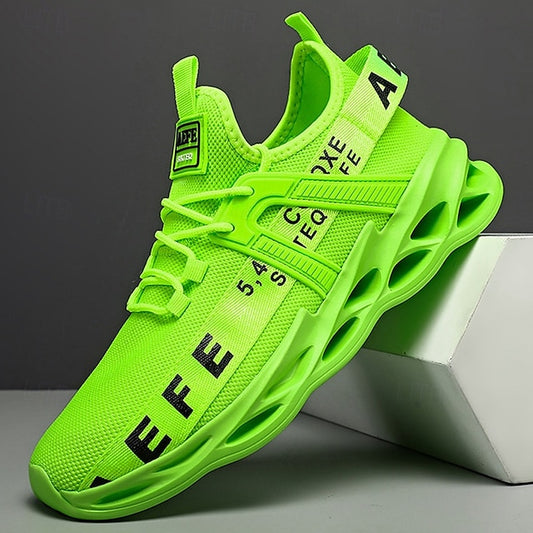 Mesh - Sneakers Neon Breathable Men's Lightweight Green