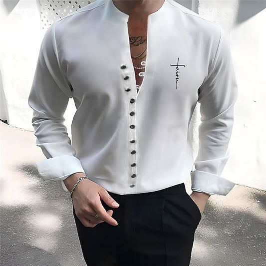 Men's Summer Up Ethnic Shirt Faith Shirts Button