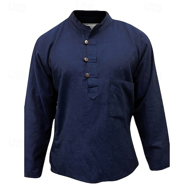 Beach Summer Casual Shirt Men's Up Button