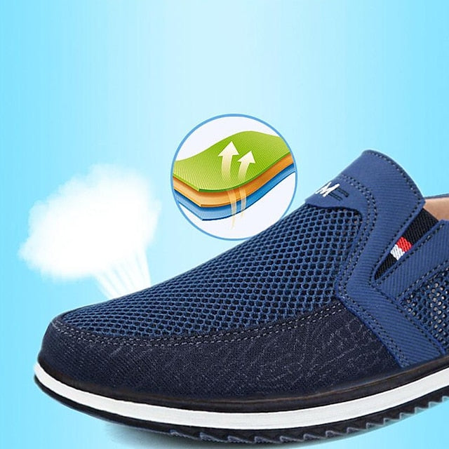 Slip-Ons Men's Shoes Flyknit Walking Loafers Casual