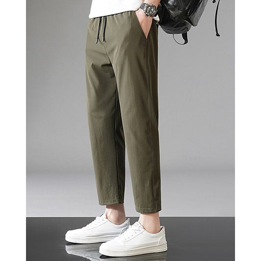 Pants Casual Waist Elastic Men's Pocket Drawstring Trousers