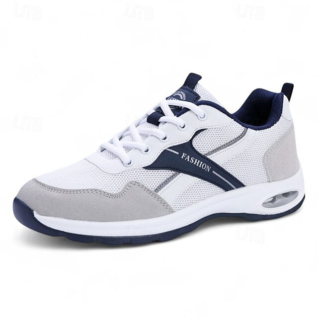 Grey Men Casual Sneakers Fashion and for – White Comfortable