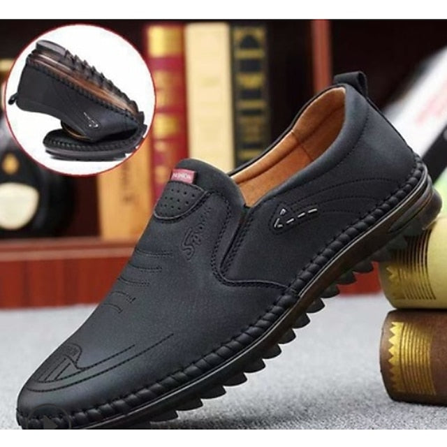 Lightweight Men's Slip-On – White Loafers Breathable
