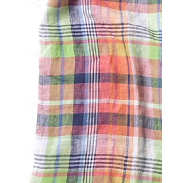 Linen Men's Casual Beach Shirt Summer