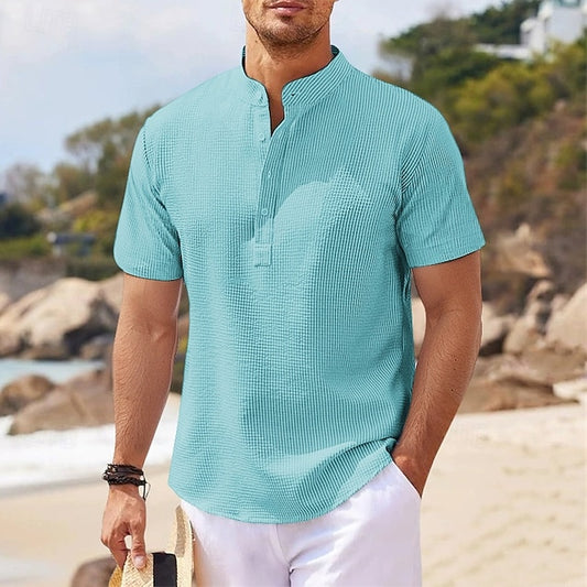 Shirt Men's Casual Summer Popover Beach