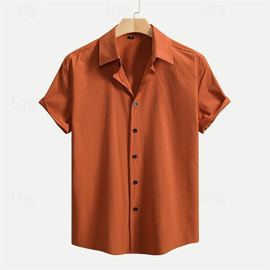 Button Casual Men's Summer Shirt Up