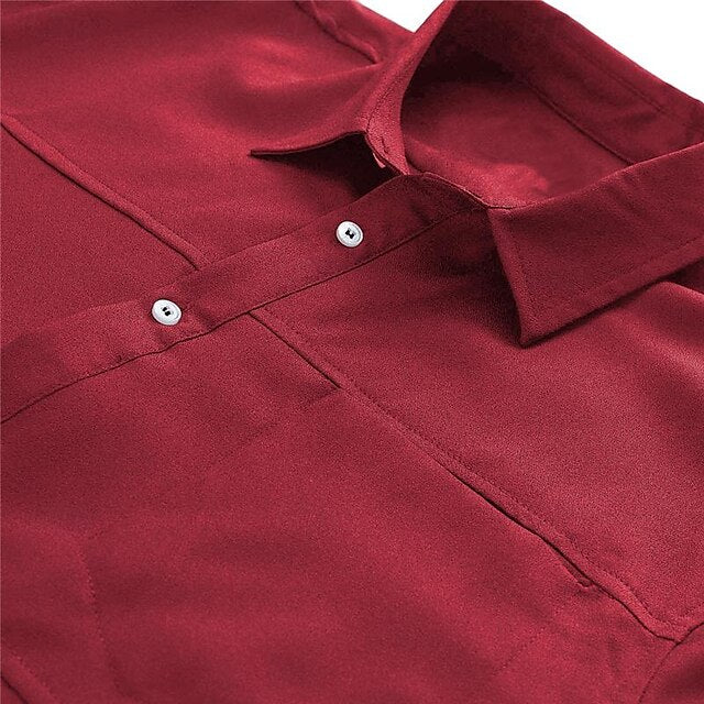 Button Men's Casual Shirt Beach Summer Up