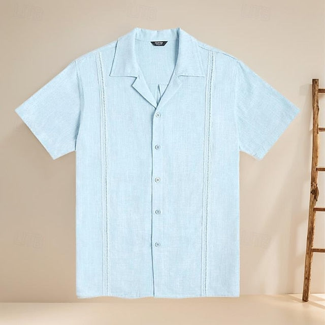 Men's Hawaiian Linen Summer Shirt Beach