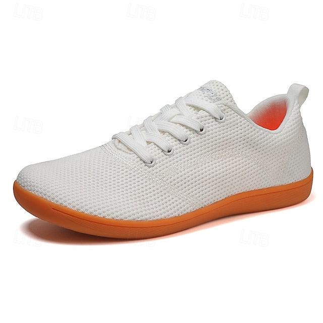 Sneakers Orange Bright Sole Men's – with Knit White