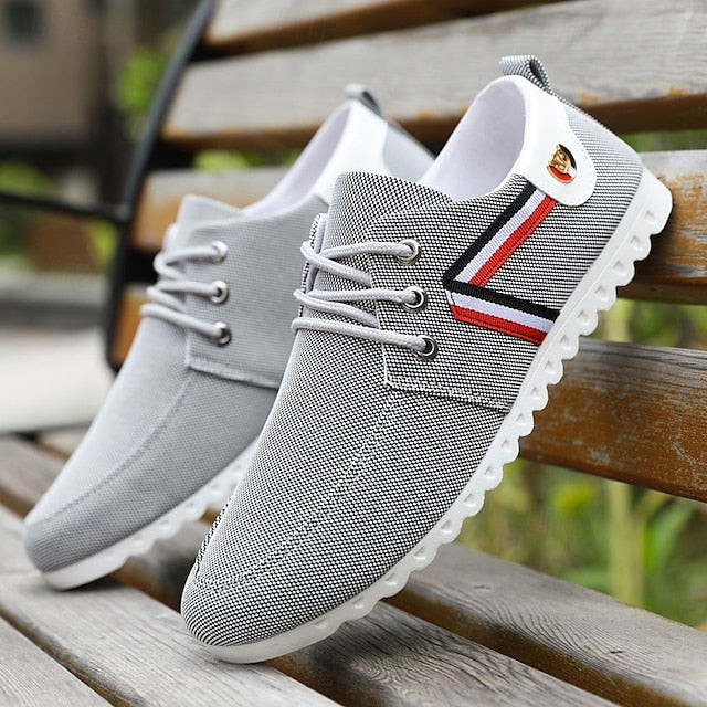 and Navy Nylon Tan Casual Men's Sneakers – Breathable