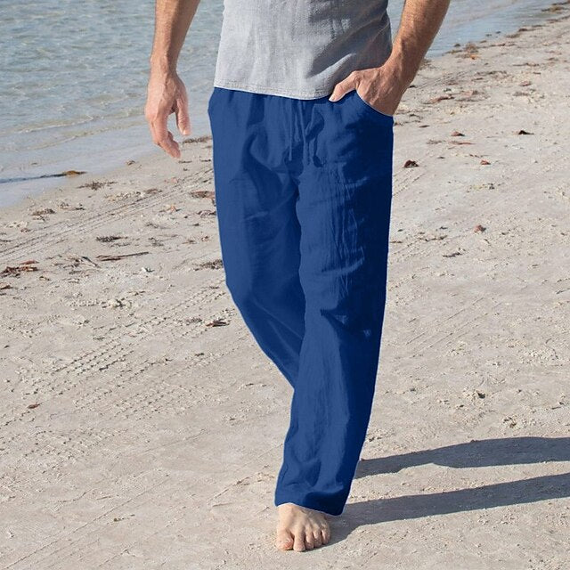 Beach Summer Baggy Trousers Linen Men's Pants