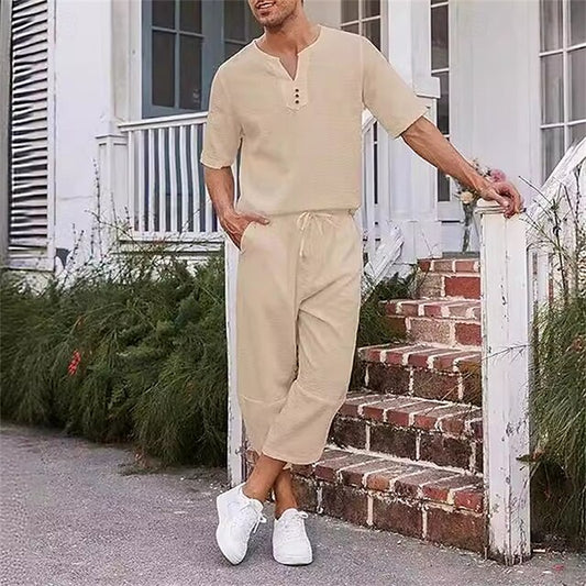 2 Shirt Set Piece Men's Sets Matching Summer