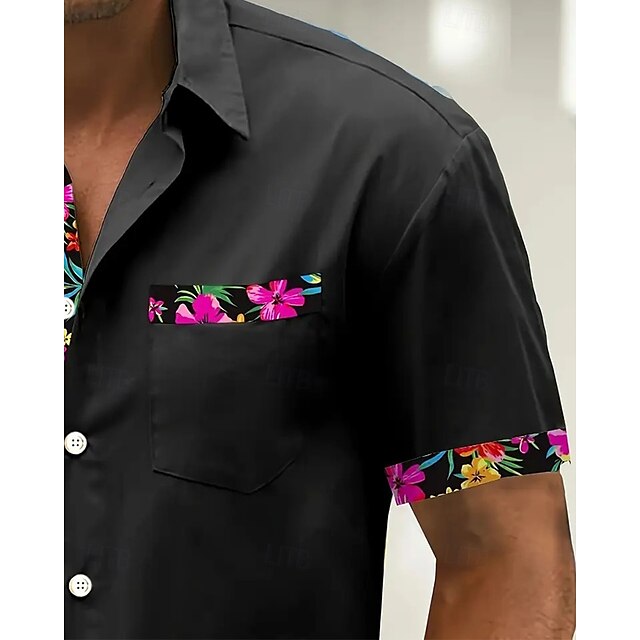 Beach Men's Up Button Summer Shirt Casual