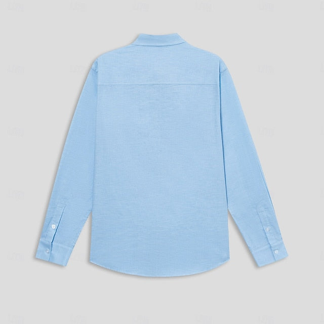 Summer Shirt Wear Beach Up Button Men's Linen