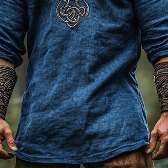 Shirt Half T Henley Sleeve Short Men's Tee