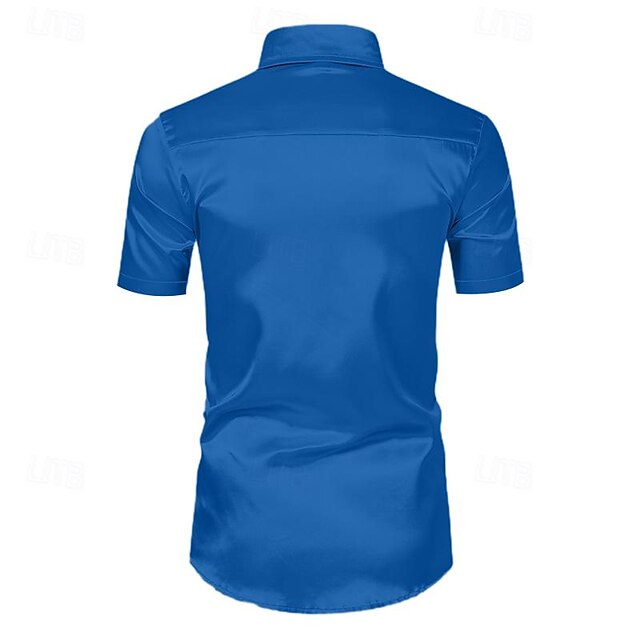 Shirt Summer Wear Casual Satin Men's Beach