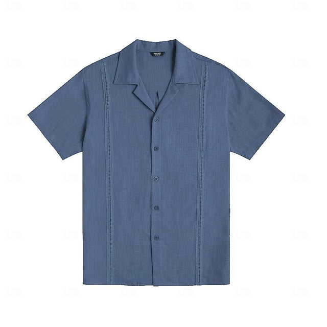 Men's Hawaiian Linen Summer Shirt Beach
