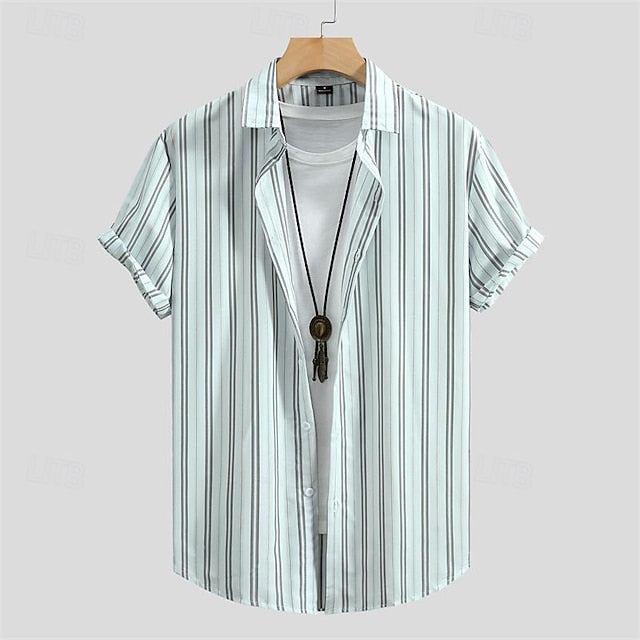 Shirt Up Button Beach Summer Men's Casual
