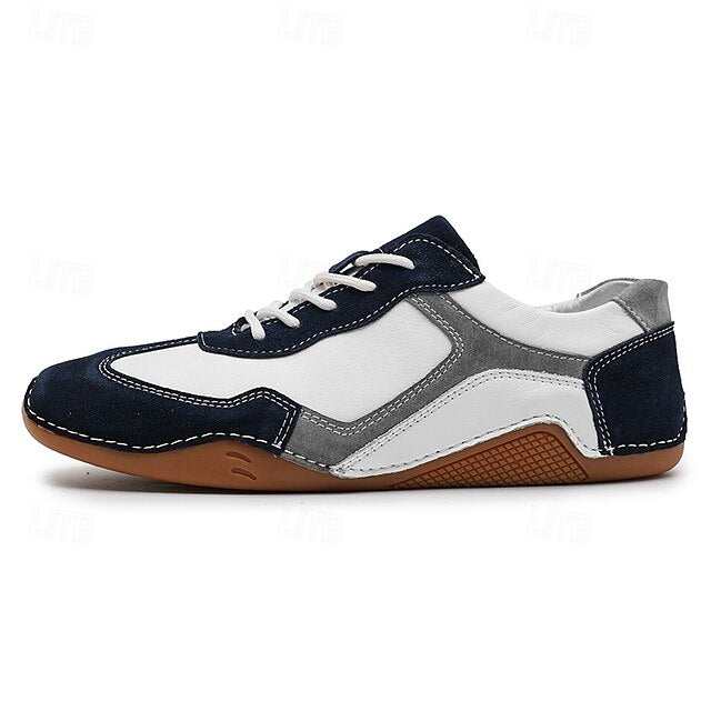 and Suede Men's Sport Green Sneakers Lace-Up with White