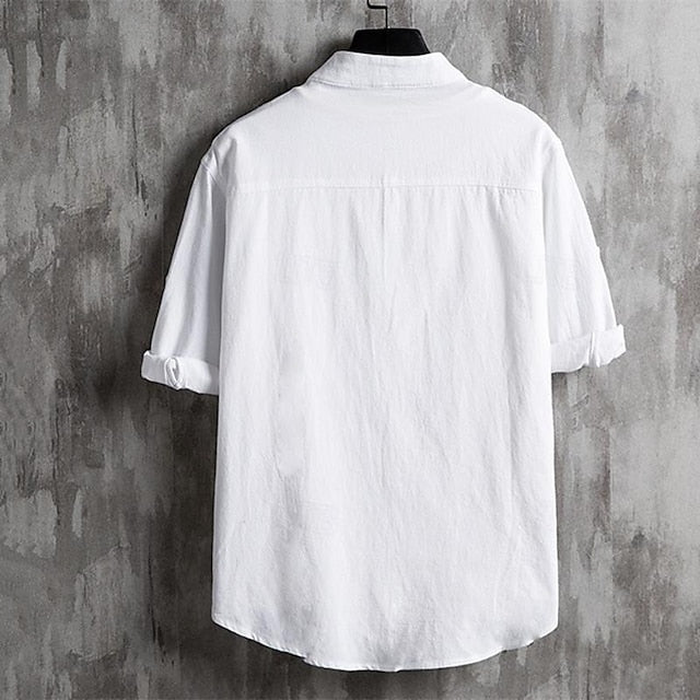Chinese Collar Mandarin Shirt Men's