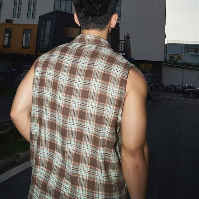 Men's Shirt Beach Casual Up Button Summer