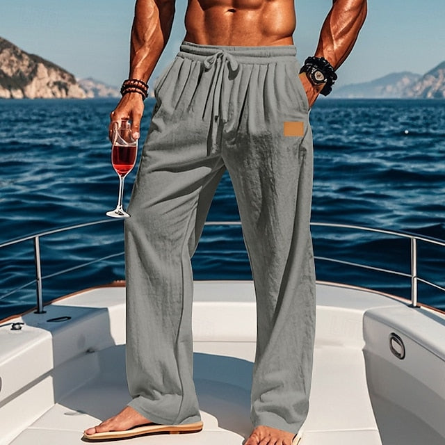 Linen Trousers Pants Summer Beach Men's Pants Pants