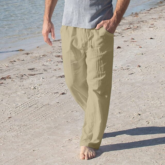 Beach Summer Baggy Trousers Linen Men's Pants