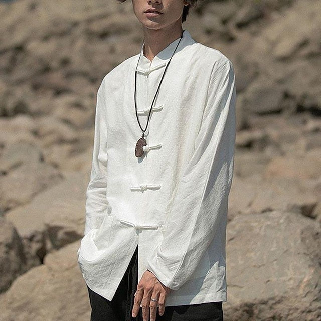 Beach Coconut Men's Hawaiian Shirt Summer Linen