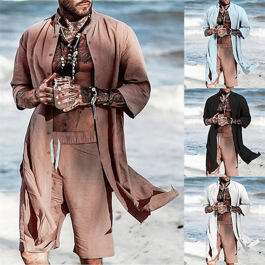 Summer Casual Vacation Men's Beach Shirt Plain