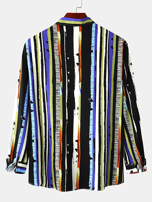 Button Shirt Summer Black Men's Up Casual