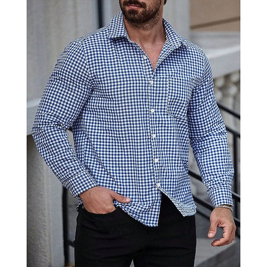 Up Red Men's Casual Shirt Button Beach Blue