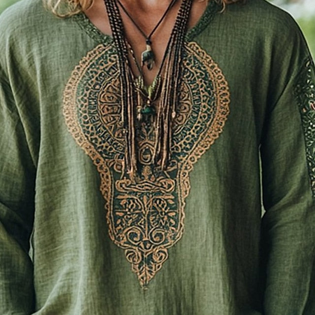 Long V Tee Men's Top Shirt Sleeve T
