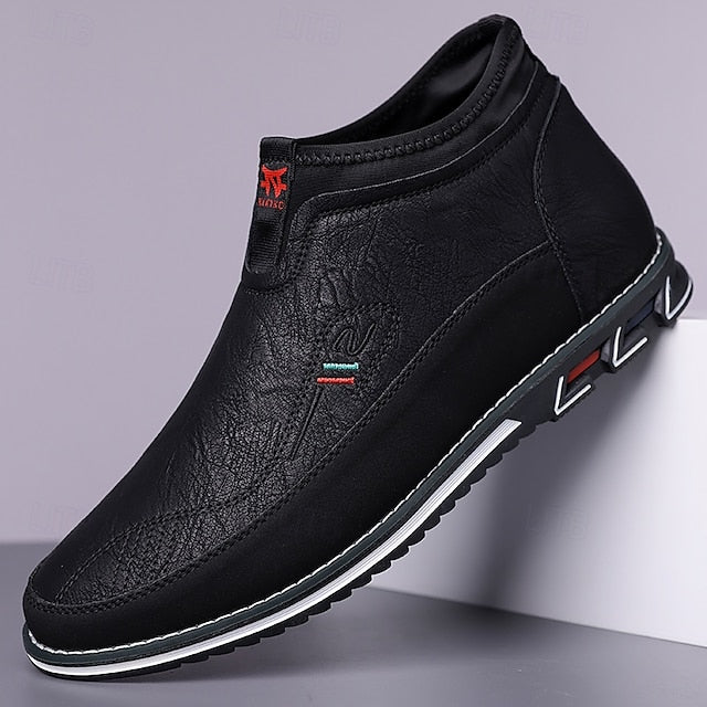 Loafers Suede Driving Men's Slip-On with Flexible Shoes: