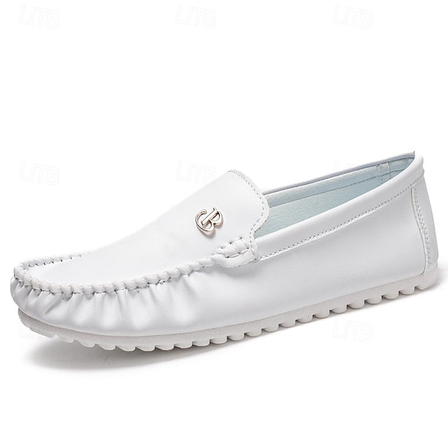 Men's Moccasins Red and Logo Design Elasticized with