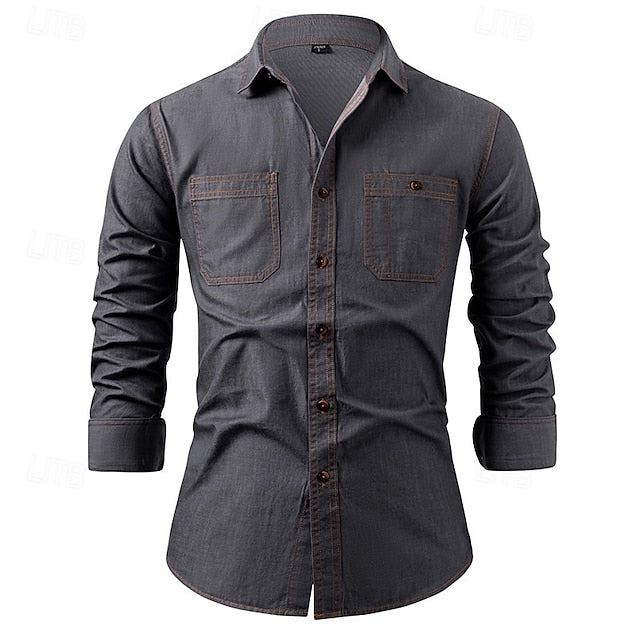 Casual Button Men's Up Beach Shirt Summer