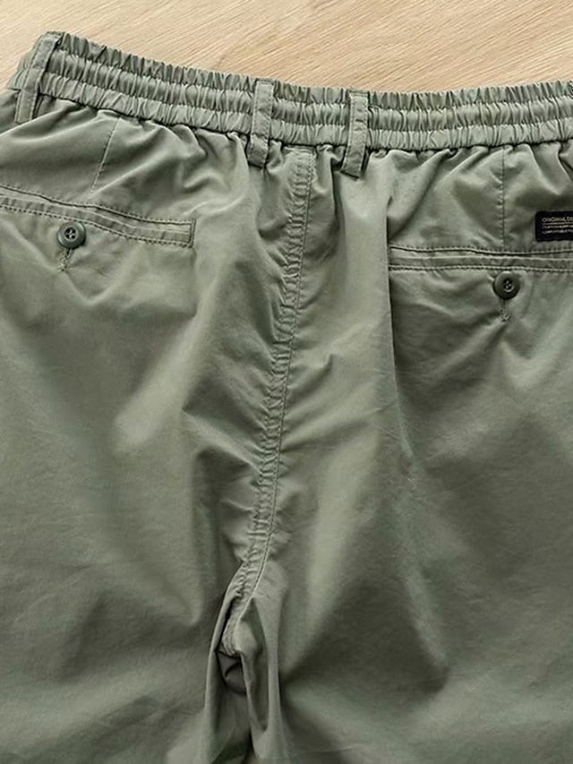 Pocket Pants Chinos Joggers Elastic Trousers Casual Men's