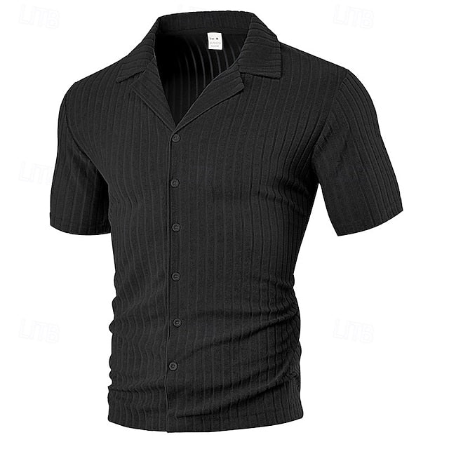 Up Button Beach Shirt Summer Men's Casual